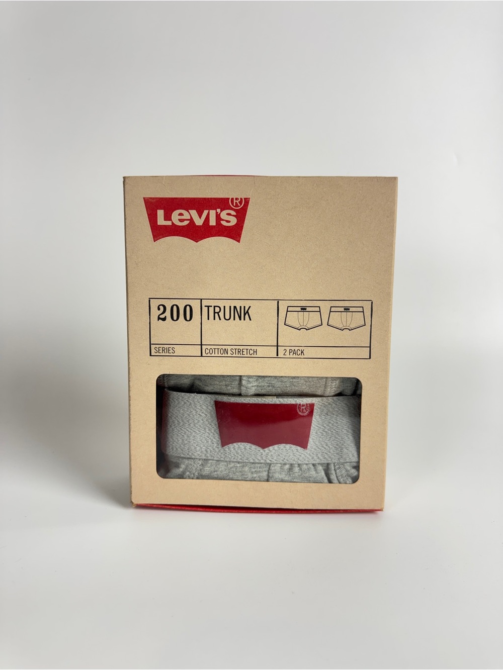Levi's Men Gray Trunk Underwear 2 Pack Size S